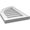 Ekena Millwork Quarter Round Top Left Surface Mount PVC Gable Vent w/ 2"W x 1-1/2"P Brickmould Frame, 12"W x 20"H GVPQL12X2002SN - alternate 4